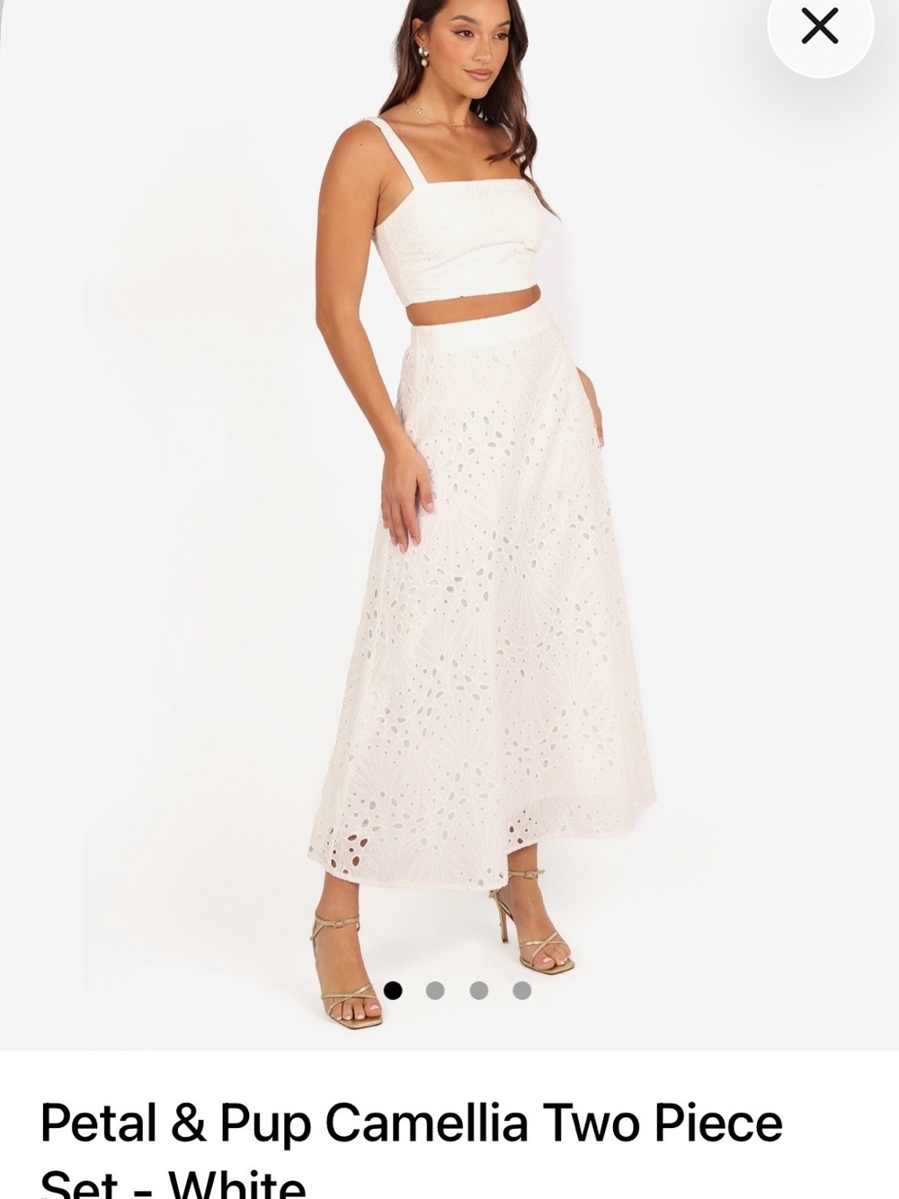 Petal & Pup White Eyelet Maxi Skirt